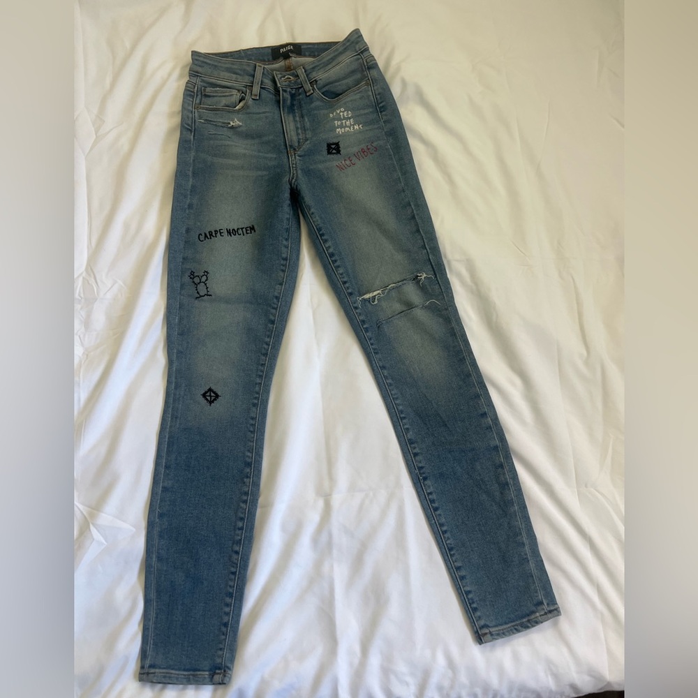 Paige Hoxton Ankle Caprice Embroidery jeans